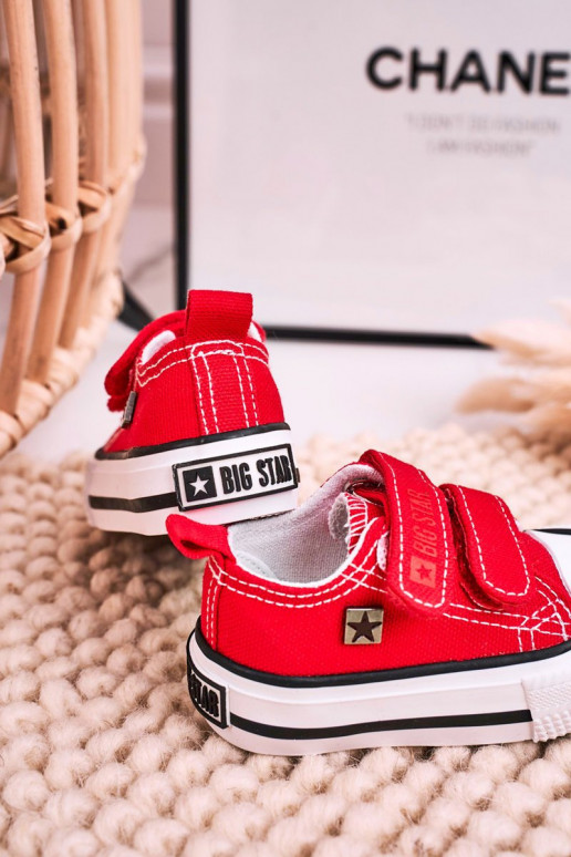 Children's Velcro Sneakers BIG STAR HH374202 Red