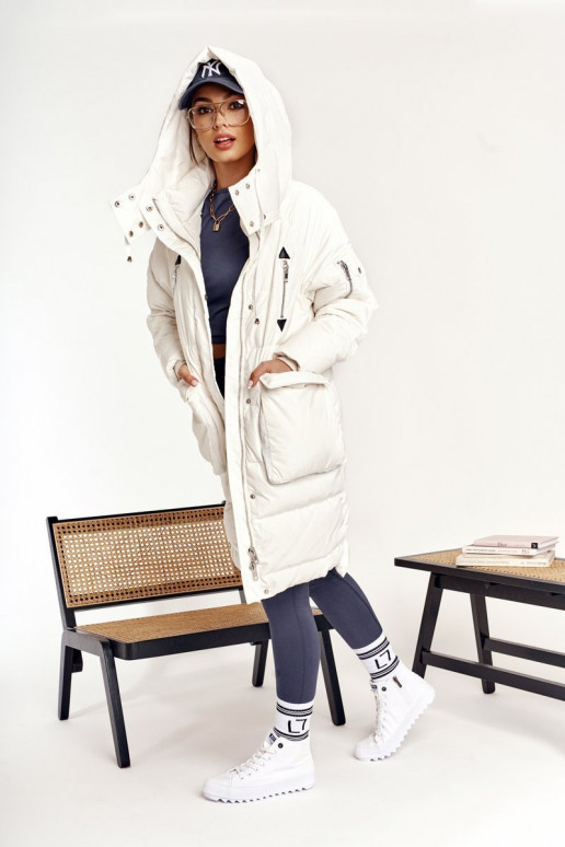 Women's High Sneakers On A Chunky Sole BIG STAR FF274241 White Women's High Sneakers On A Chunky Sole BIG STAR FF274241 White