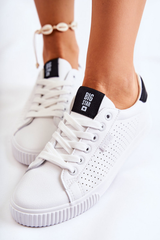 Women's Leather Sneakers BIG STAR HH274071 White-Black