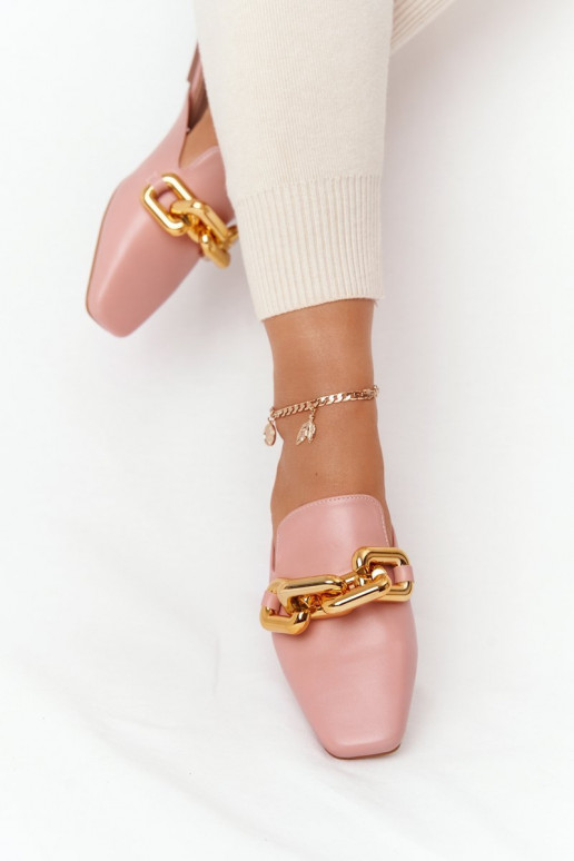 Women's Slippers With Chain Pink Call On Me