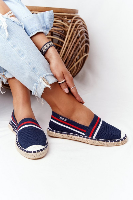 Espadrilles On A Braided Sole Big Star HH274483 Navy Blue