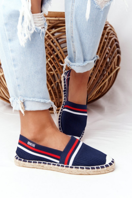 Espadrilles On A Braided Sole Big Star HH274483 Navy Blue