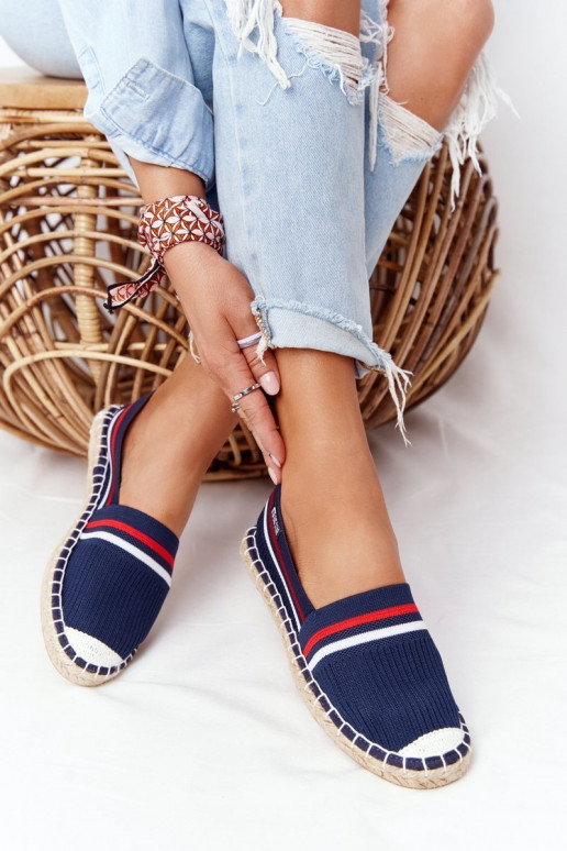 Espadrilles On A Braided Sole Big Star HH274483 Navy Blue