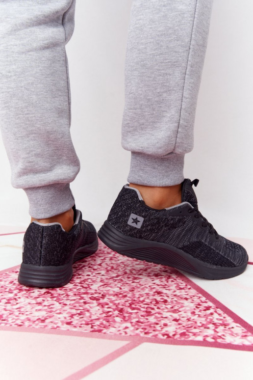 Damskie Sportowe Buty Comfort Foam Czarne Long Distance
