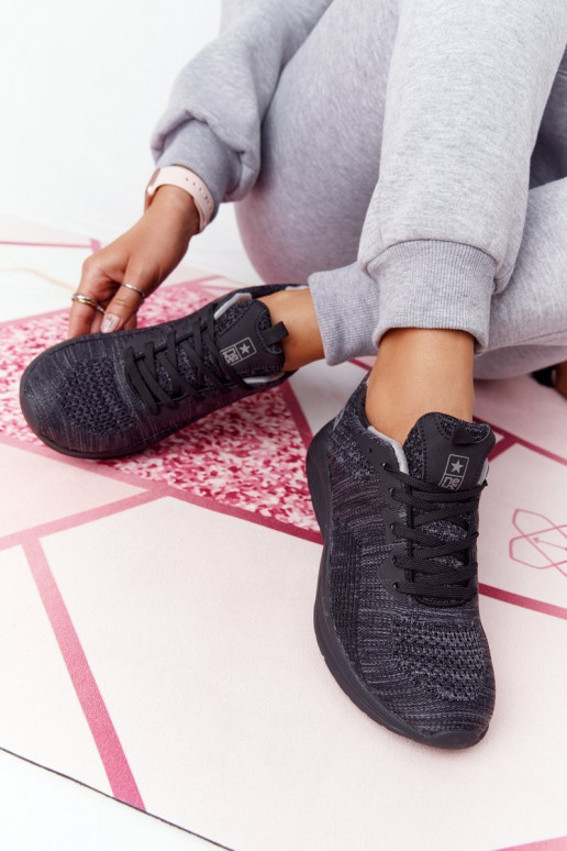 Damskie Sportowe Buty Comfort Foam Czarne Long Distance