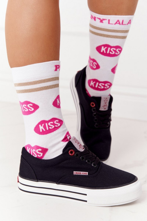 Women's Sneakers On A Platform CROSS JEANS FF2R4002C Black Women's Sneakers On A Platform CROSS JEANS FF2R4002C Black