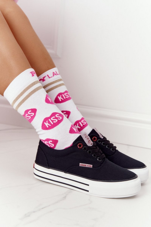 Women's Sneakers On A Platform CROSS JEANS FF2R4002C Black Women's Sneakers On A Platform CROSS JEANS FF2R4002C Black