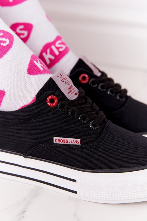 Women's Sneakers On A Platform CROSS JEANS FF2R4002C Black Women's Sneakers On A Platform CROSS JEANS FF2R4002C Black