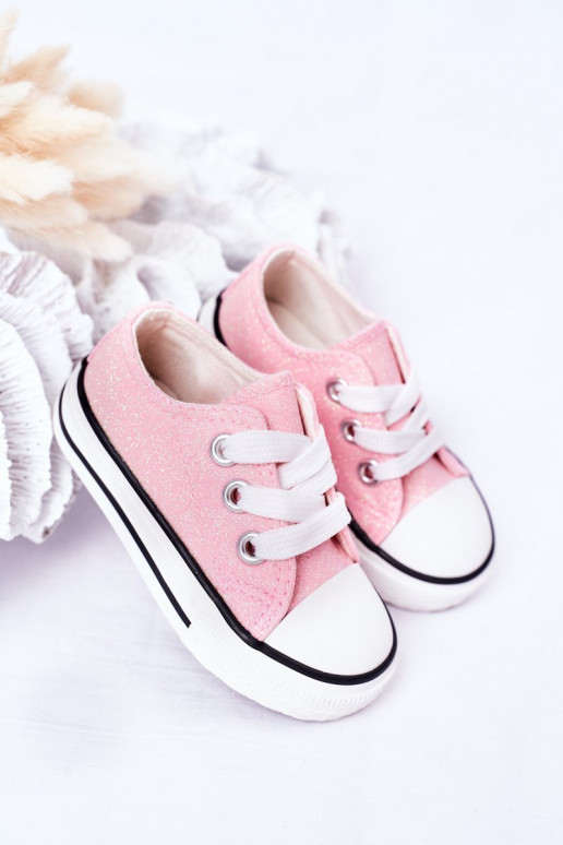 Children's Glitter Sneakers Pink Bling-Bling