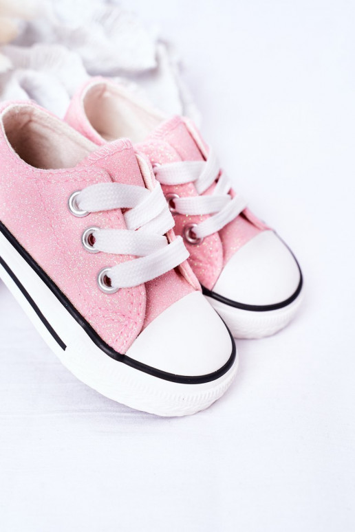 Children's Glitter Sneakers Pink Bling-Bling