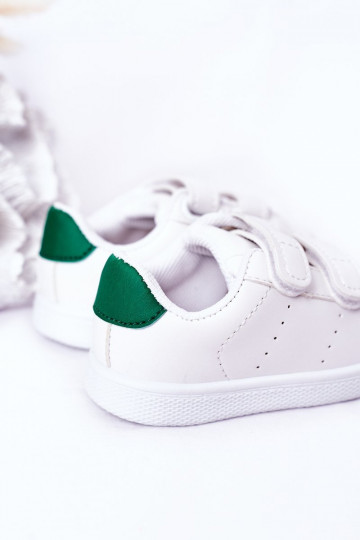 Children's Sneakers With Velcro White-Green California 2