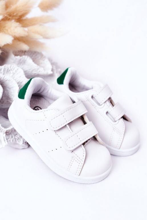 Children's Sneakers With Velcro White-Green California