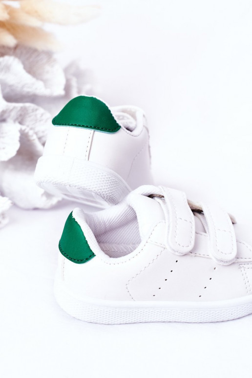 Children's Sneakers With Velcro White-Green California