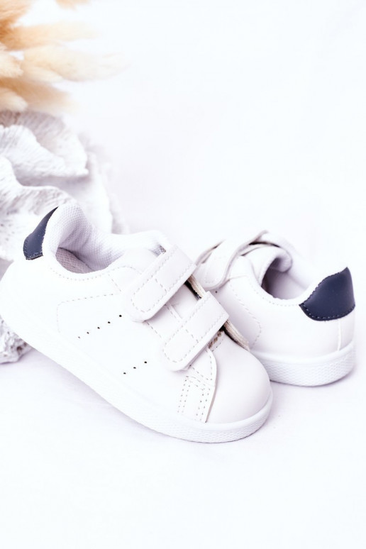 Children's Sneakers With Velcro White-Navy California Children's Sneakers With Velcro White-Navy California