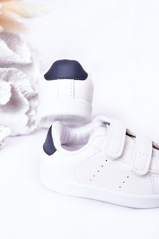 Children's Sneakers With Velcro White-Navy California Children's Sneakers With Velcro White-Navy California