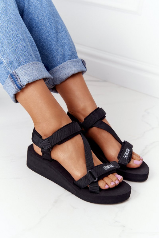 Foam Wedge Sandals Big Star FF274A349 Black Foam Wedge Sandals Big Star FF274A349 Black