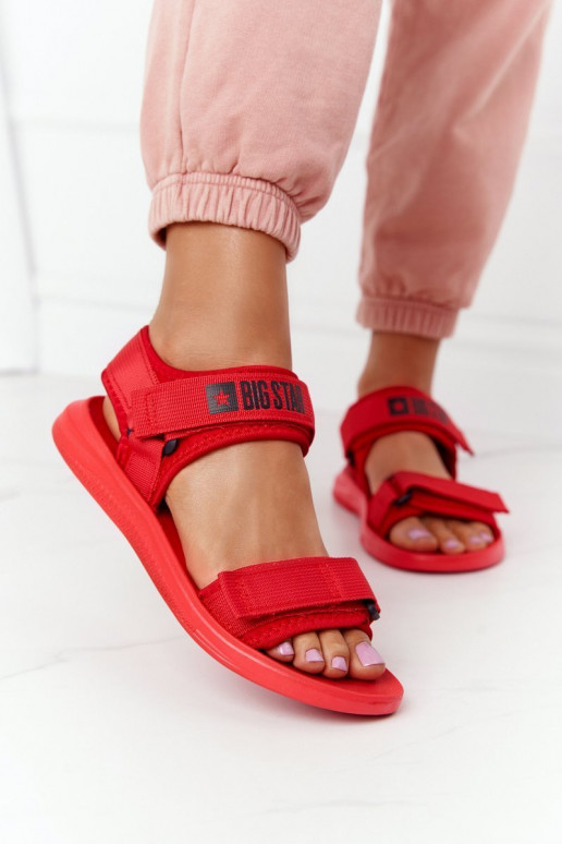 Women's Sport Sandals Big Star HH274A027 Red Women's Sport Sandals Big Star HH274A027 Red