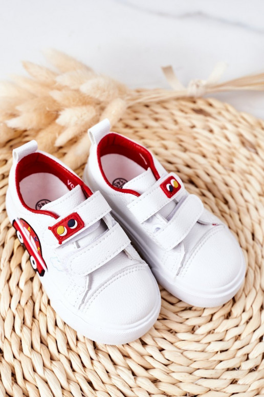 Children's Sneakers With Velcro White-Red Taxi Children's Sneakers With Velcro White-Red Taxi