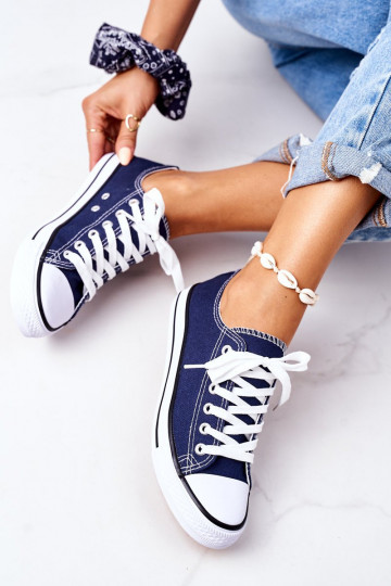 Women's Classic Sneakers Dark Blue Omerta 2