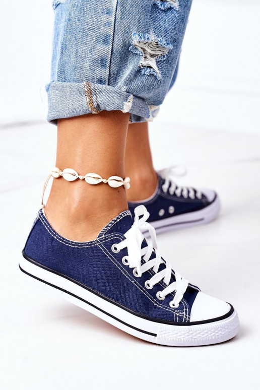 Women's Classic Sneakers Dark Blue Omerta