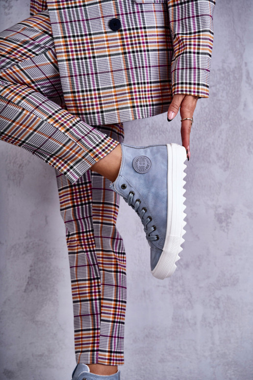 Women's Leather Warm Sneakers Big Star EE274115 Light Blue Women's Leather Warm Sneakers Big Star EE274115 Light Blue