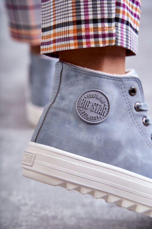 Women's Leather Warm Sneakers Big Star EE274115 Light Blue Women's Leather Warm Sneakers Big Star EE274115 Light Blue