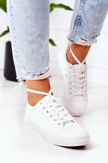 Women's Leather Sneakers White Mega 2