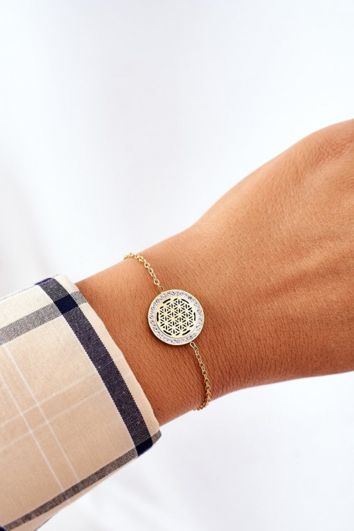 Bracelet With Cubic Zirconia Gold Bracelet With Cubic Zirconia Gold