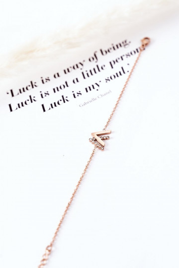 Chain Bracelet With Cubic Zirconia Rose Gold 2