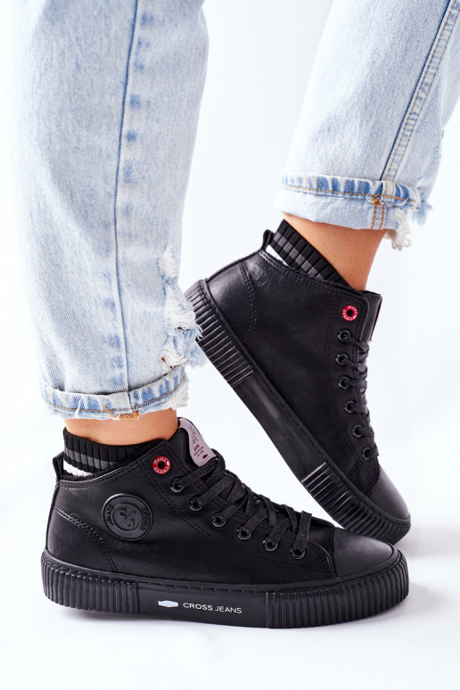 Women's Sneakers Cross Jeans High Black II2R4021