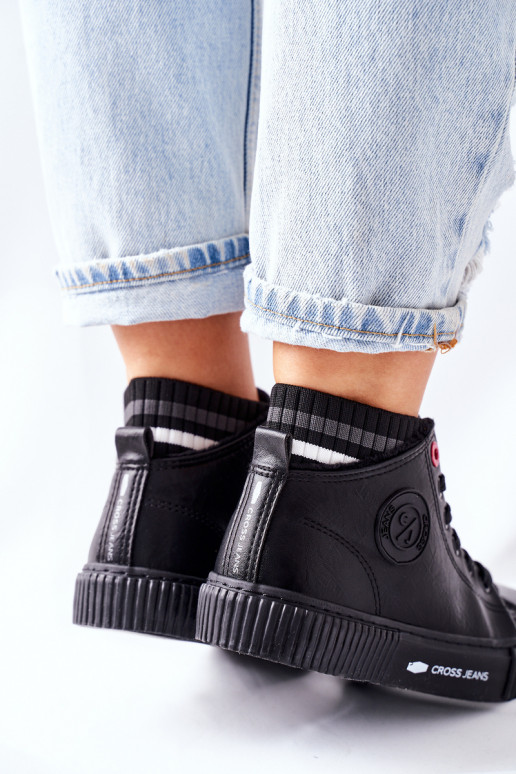 Women's Sneakers Cross Jeans High Black II2R4021