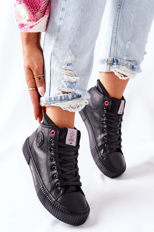 Women's Sneakers Cross Jeans High Black II2R4021