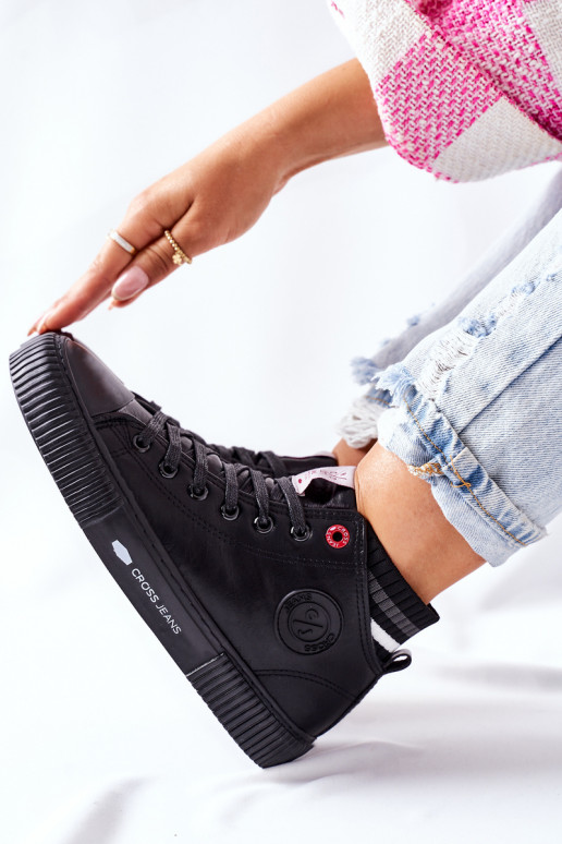 Women's Sneakers Cross Jeans High Black II2R4021