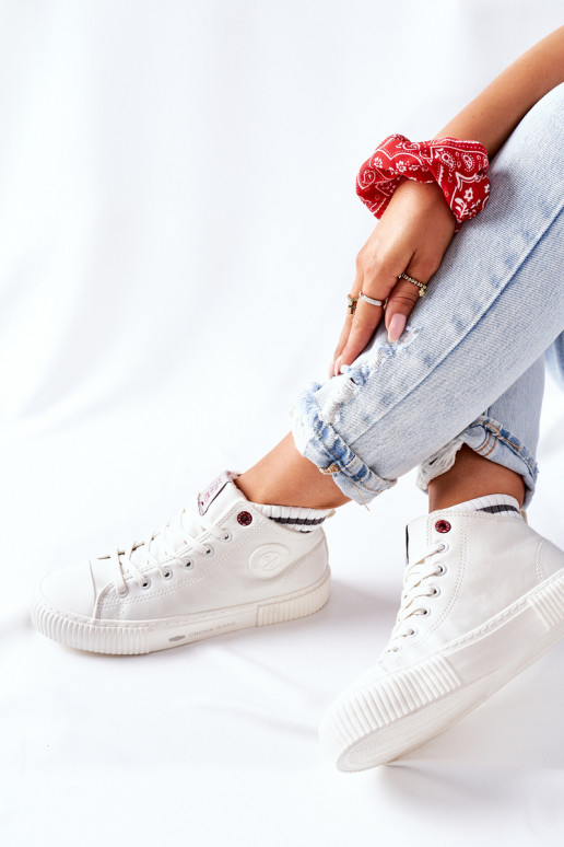 Women's Sneakers Cross Jeans High White II2R4022 Women's Sneakers Cross Jeans High White II2R4022