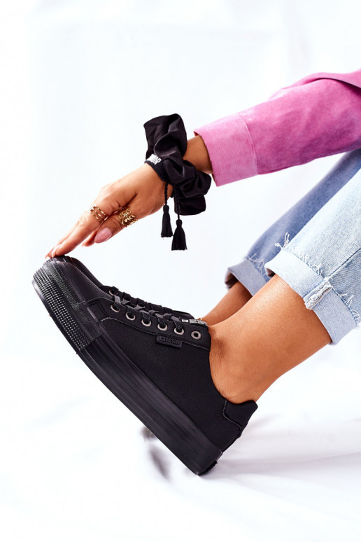 Women's Sneakers On A Platform BIG STAR II274345 Black Women's Sneakers On A Platform BIG STAR II274345 Black