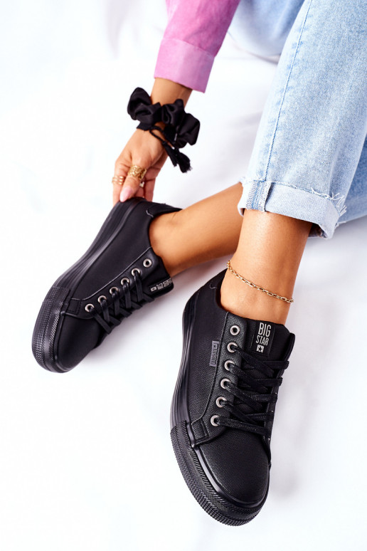 Women's Sneakers On A Platform BIG STAR II274345 Black Women's Sneakers On A Platform BIG STAR II274345 Black