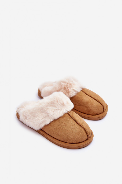 Women's Slippers With Fur Camel Pinky Women's Slippers With Fur Camel Pinky