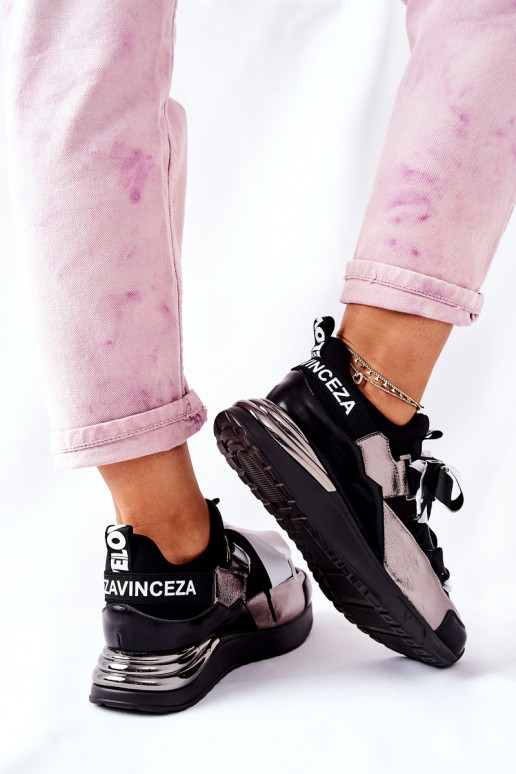 Sporty Sneakers Shoes Black And Silver Dexla Sporty Sneakers Shoes Black And Silver Dexla