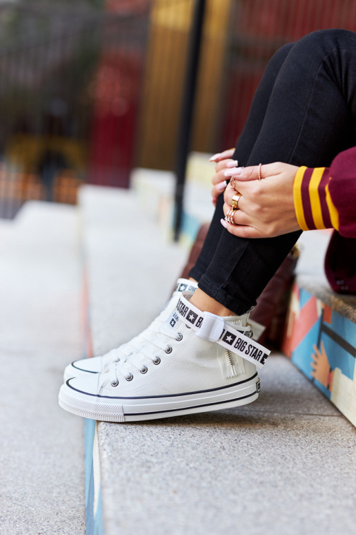 High Heeled Sneakers Big Star GG274027 White High Heeled Sneakers Big Star GG274027 White