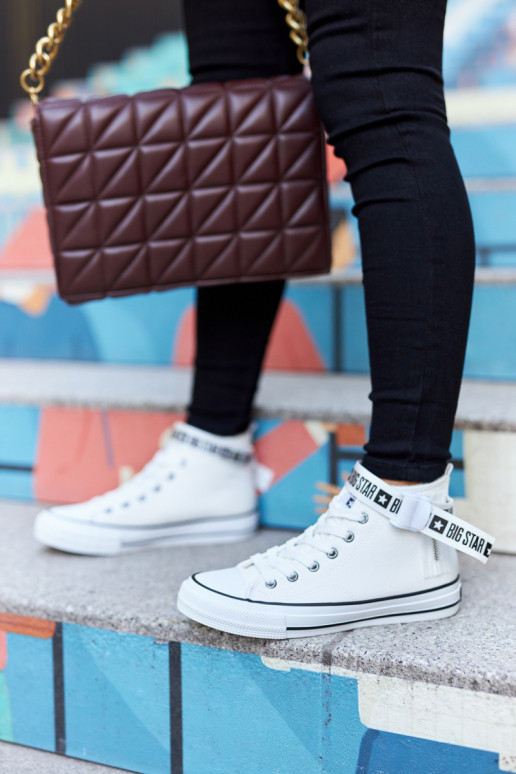 High Heeled Sneakers Big Star GG274027 White High Heeled Sneakers Big Star GG274027 White