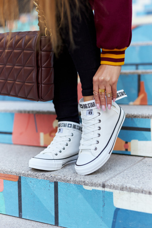 High Heeled Sneakers Big Star GG274027 White High Heeled Sneakers Big Star GG274027 White