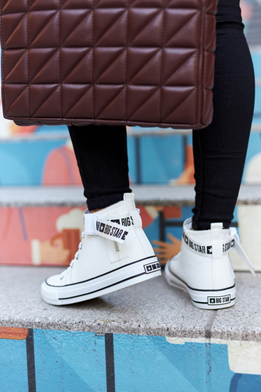 High Heeled Sneakers Big Star GG274027 White High Heeled Sneakers Big Star GG274027 White