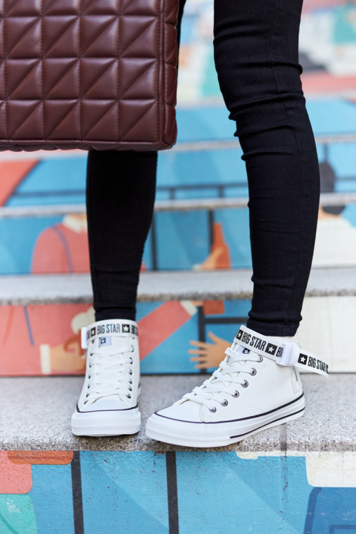 High Heeled Sneakers Big Star GG274027 White High Heeled Sneakers Big Star GG274027 White