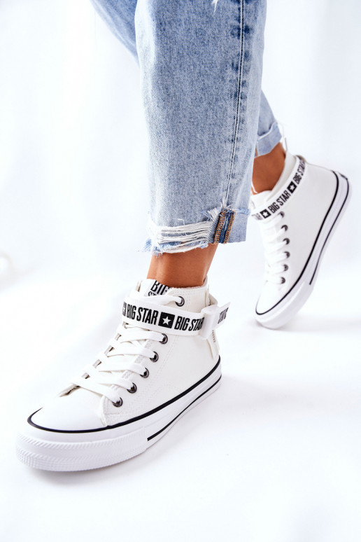 High Heeled Sneakers Big Star GG274027 White High Heeled Sneakers Big Star GG274027 White