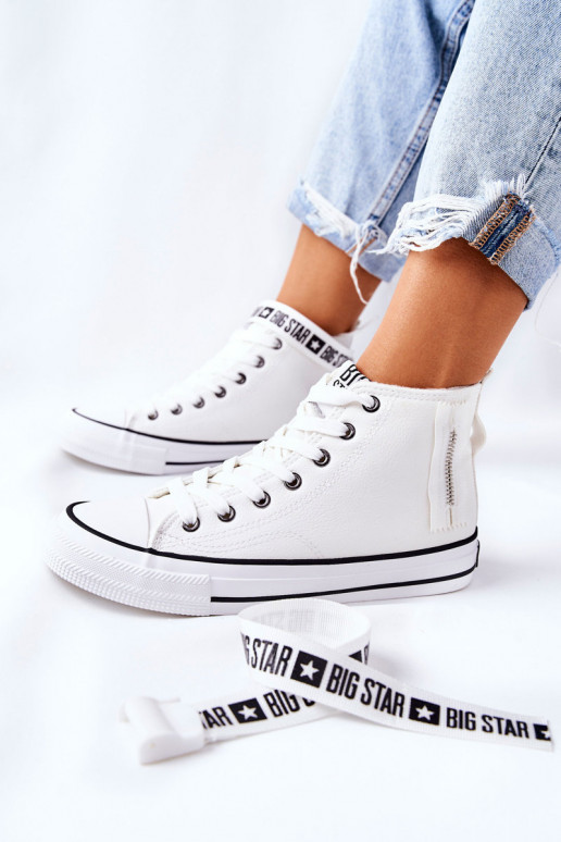 High Heeled Sneakers Big Star GG274027 White High Heeled Sneakers Big Star GG274027 White