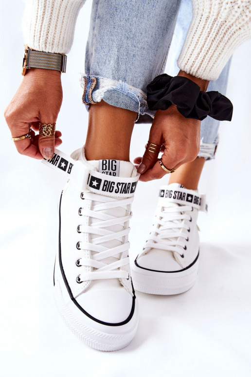 High Heeled Sneakers Big Star GG274027 White High Heeled Sneakers Big Star GG274027 White