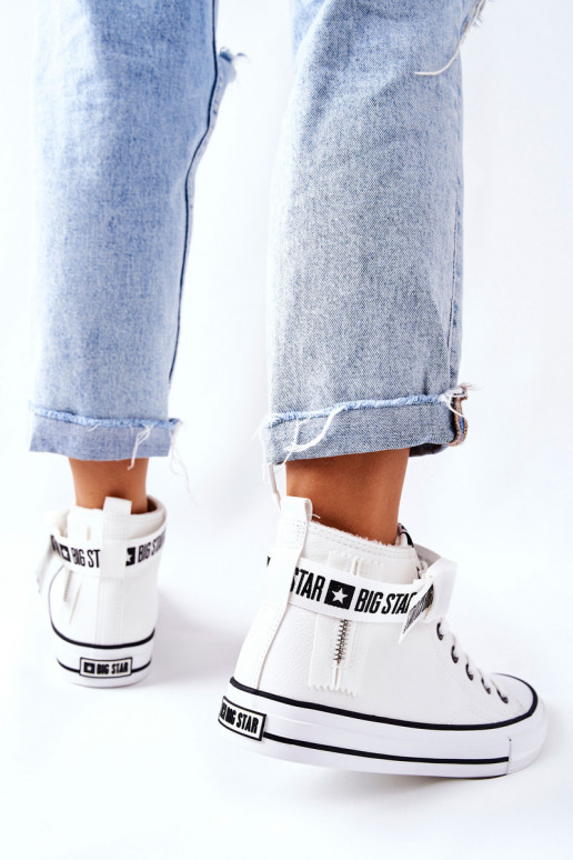 High Heeled Sneakers Big Star GG274027 White High Heeled Sneakers Big Star GG274027 White