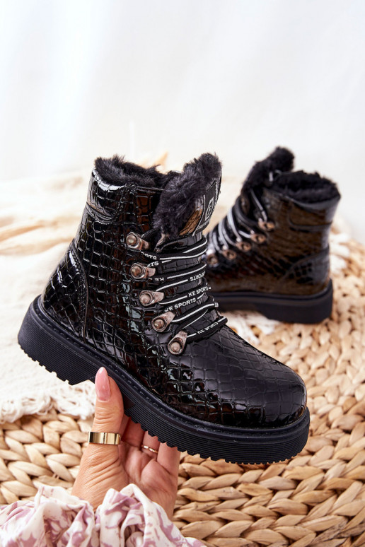 Children's fleece-lined boots Black Doreen Children's fleece-lined boots Black Doreen