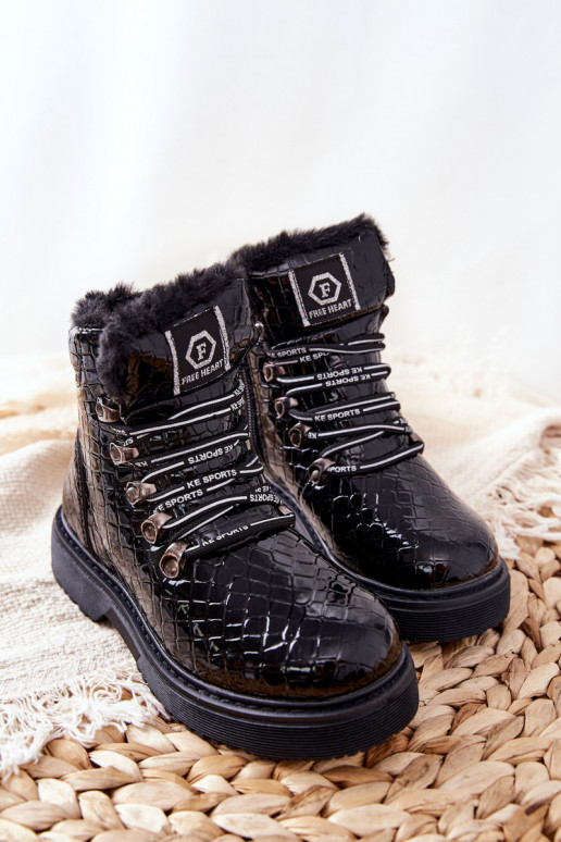 Children's fleece-lined boots Black Doreen Children's fleece-lined boots Black Doreen