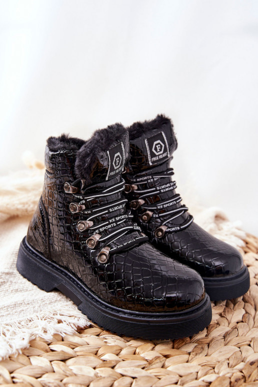 Children's fleece-lined boots Black Doreen Children's fleece-lined boots Black Doreen